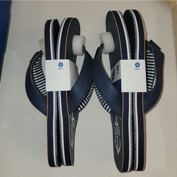 Life Is Good Blue w Nautical Anchor Sandals • Texture Sole • NEW • Sizes 7 8 9 - Picture 11 of 15